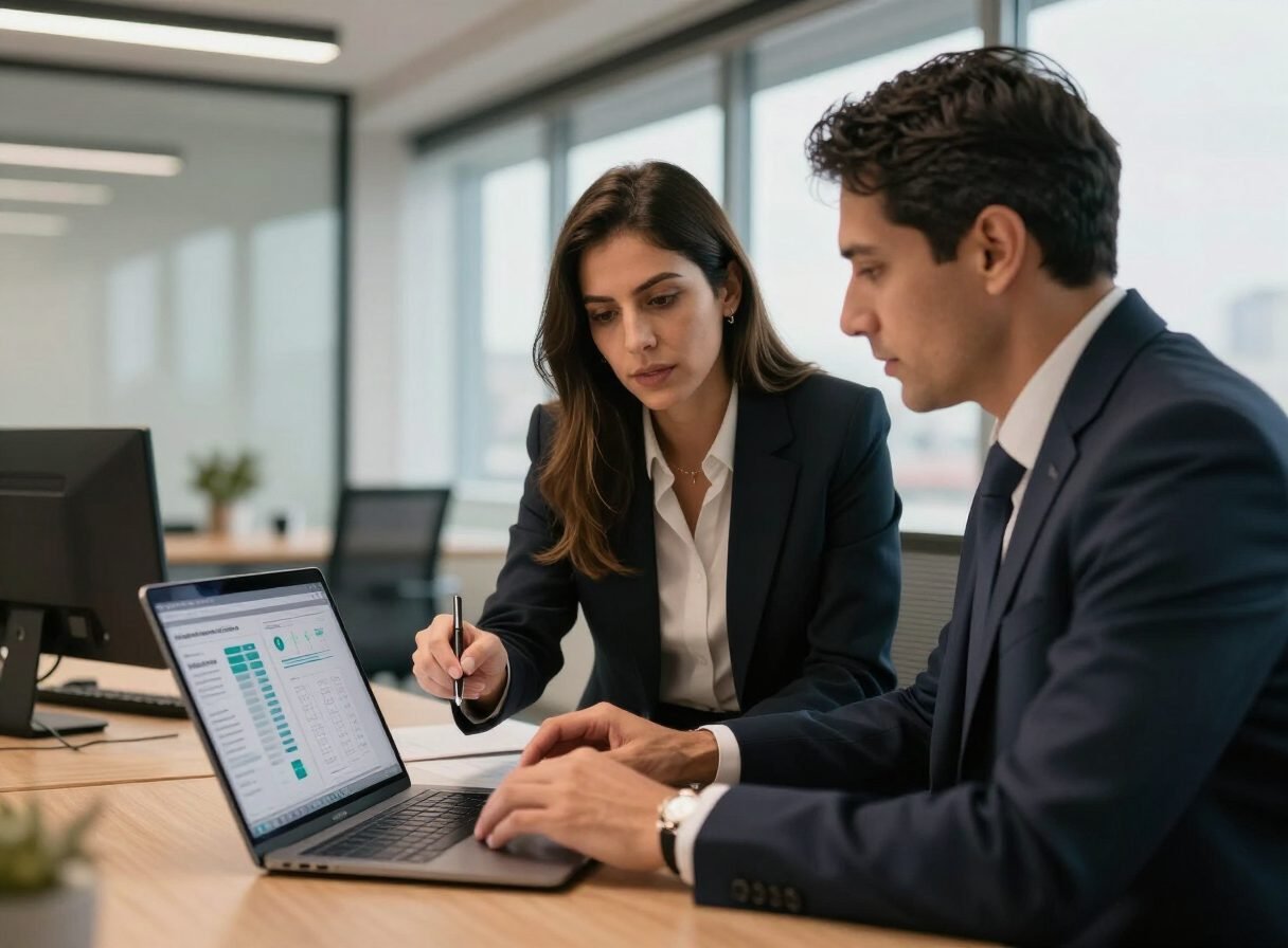 Consultores de Gotama analizando datos de una empresa en Viña del Mar